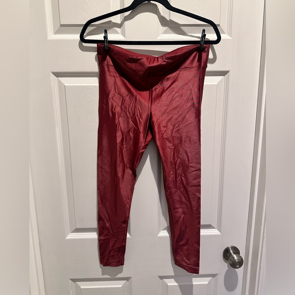 Koral: Red LUSTROUS MAX INFINITY HIGH RISE LEGGING